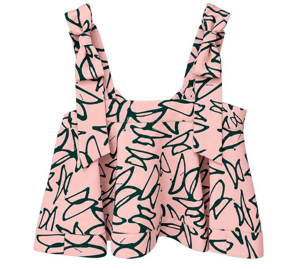 Dahlia top (print mariposas)