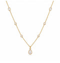 Gold Necklace With Zircons
