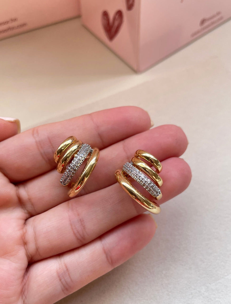 Dual Tone Earrings