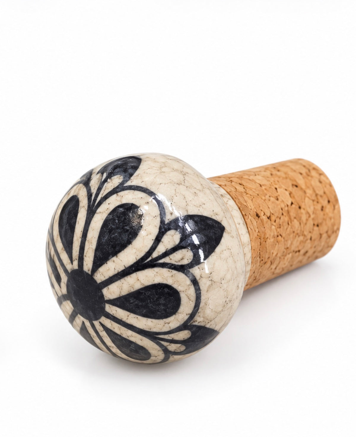 Tapon de Corcho ceramica circular flor