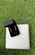 Aretes argollitas Esmeralda con electroformado