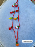 Collar cordón rojo/frutas