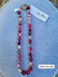 Collar Piedra Agata Fuscia