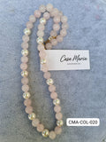 Collar Perla y Cuarzo Rosa