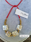 Collar Perlas Barrocas, Cordón Rojo