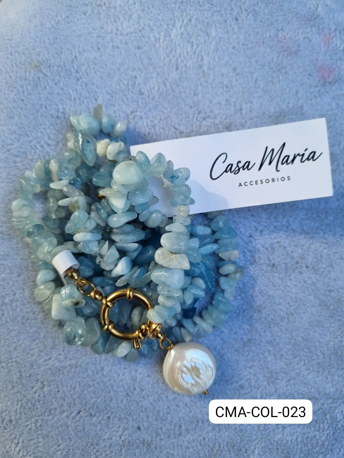 Collar Aquamarine y Barroca