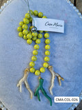 Collar verde/corales