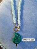 Collar nacar caracola verde