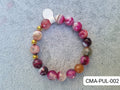 Pulsera agata fucsia