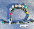 Pulsera cordon azul perlas