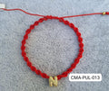 Pulsera ajustable roja letra N