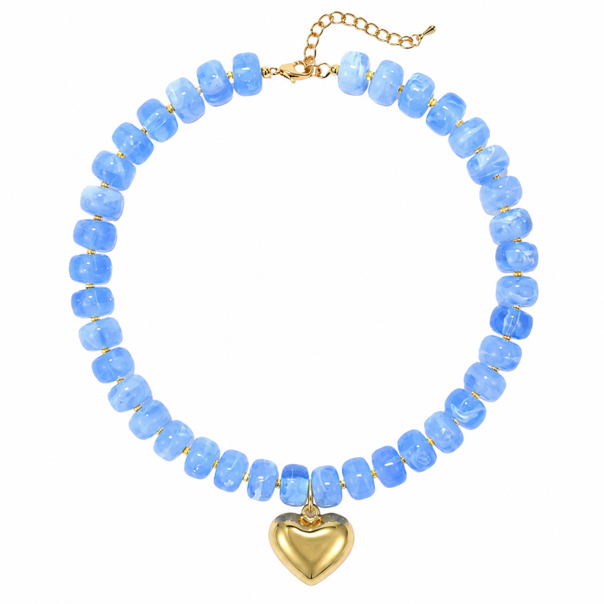 Colored beads necklace (Azul)