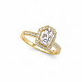 Anillo circonia cuadrada