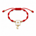 Pulsera roja estrella-rojo / blanco
