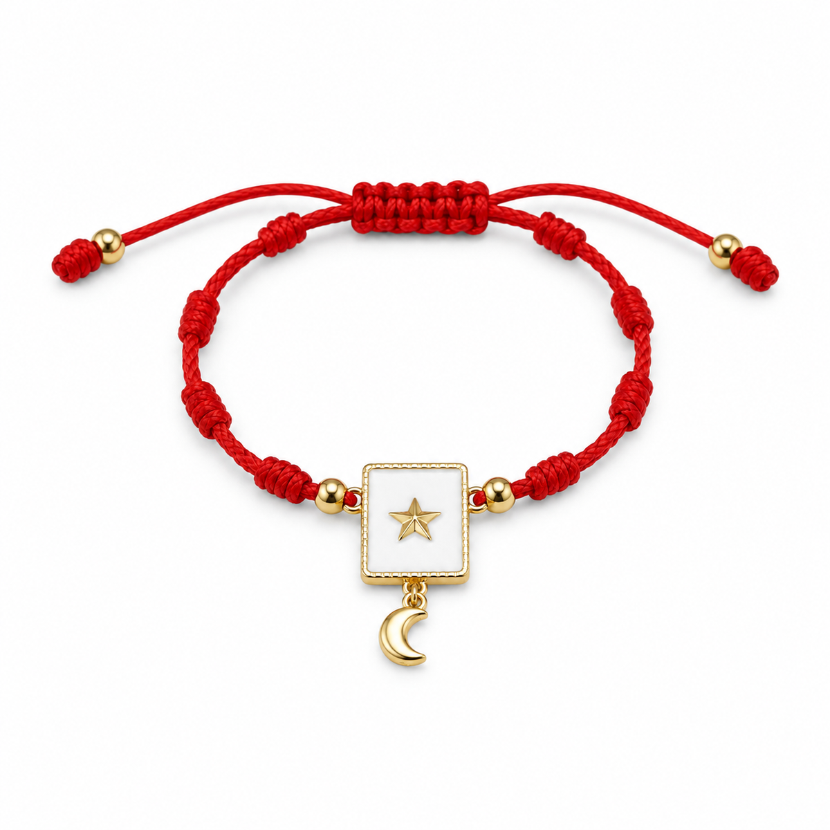Pulsera roja estrella-rojo / blanco