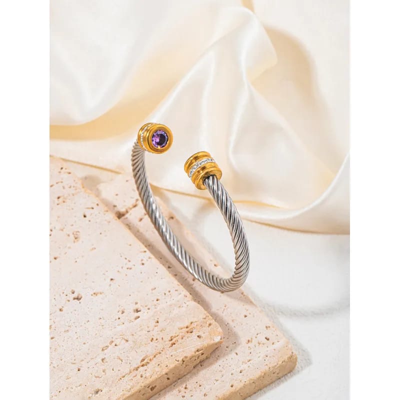 Brazalete con cristales morado