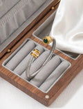 Brazalete con cristales verde