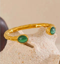 Pulsera con piedra verde