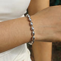 Pulsera topos plateados