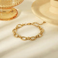 Pulsera de aros pequeños dorada