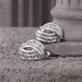 Aritos plateados con zirconios