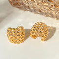 Earcuff mediano dorado asimétrico (unidad)