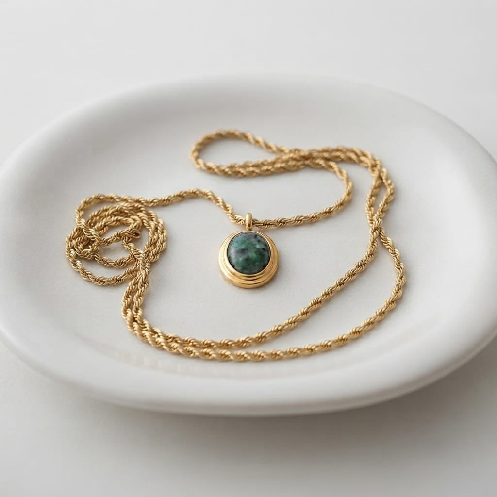 Cadena dije de opalo verde