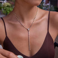 Cadena con zirconias cuadradas