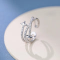 Anillo ajustable en plata 925 estrella