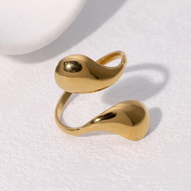 Anillo delgado con gotas