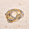 Anillo de aros bicolor