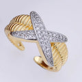 Anillo con equis en circones