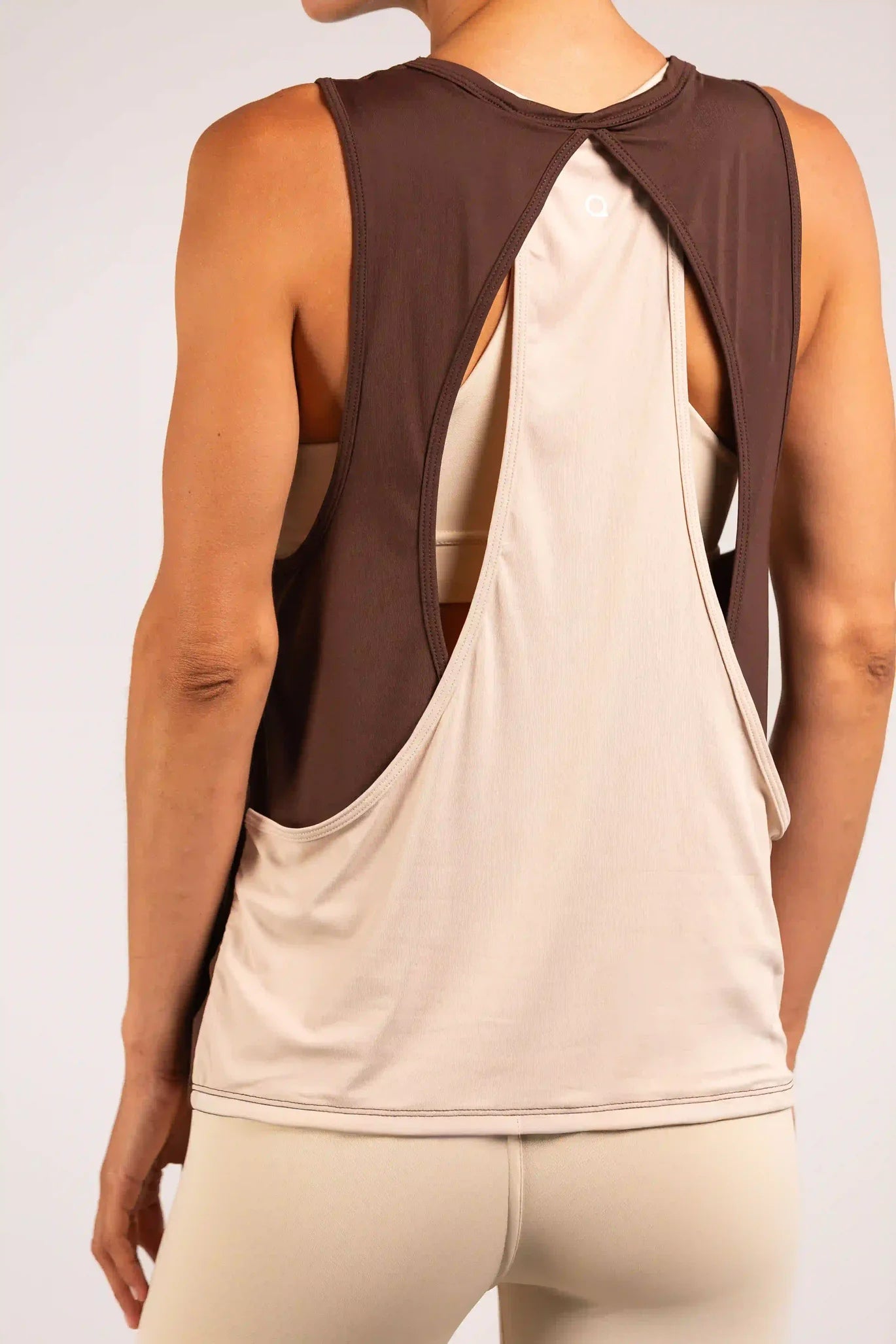 MAQUI - CAMISA LAYERED CAFE BEIGE