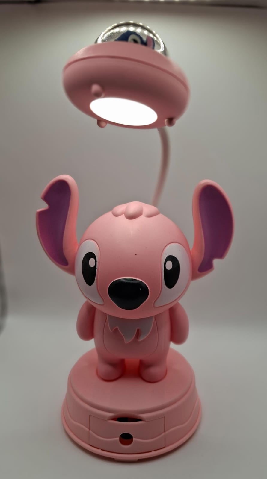 Lampara de mesa de Stitch Rosada