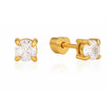 Zircon piercing studs (round)
