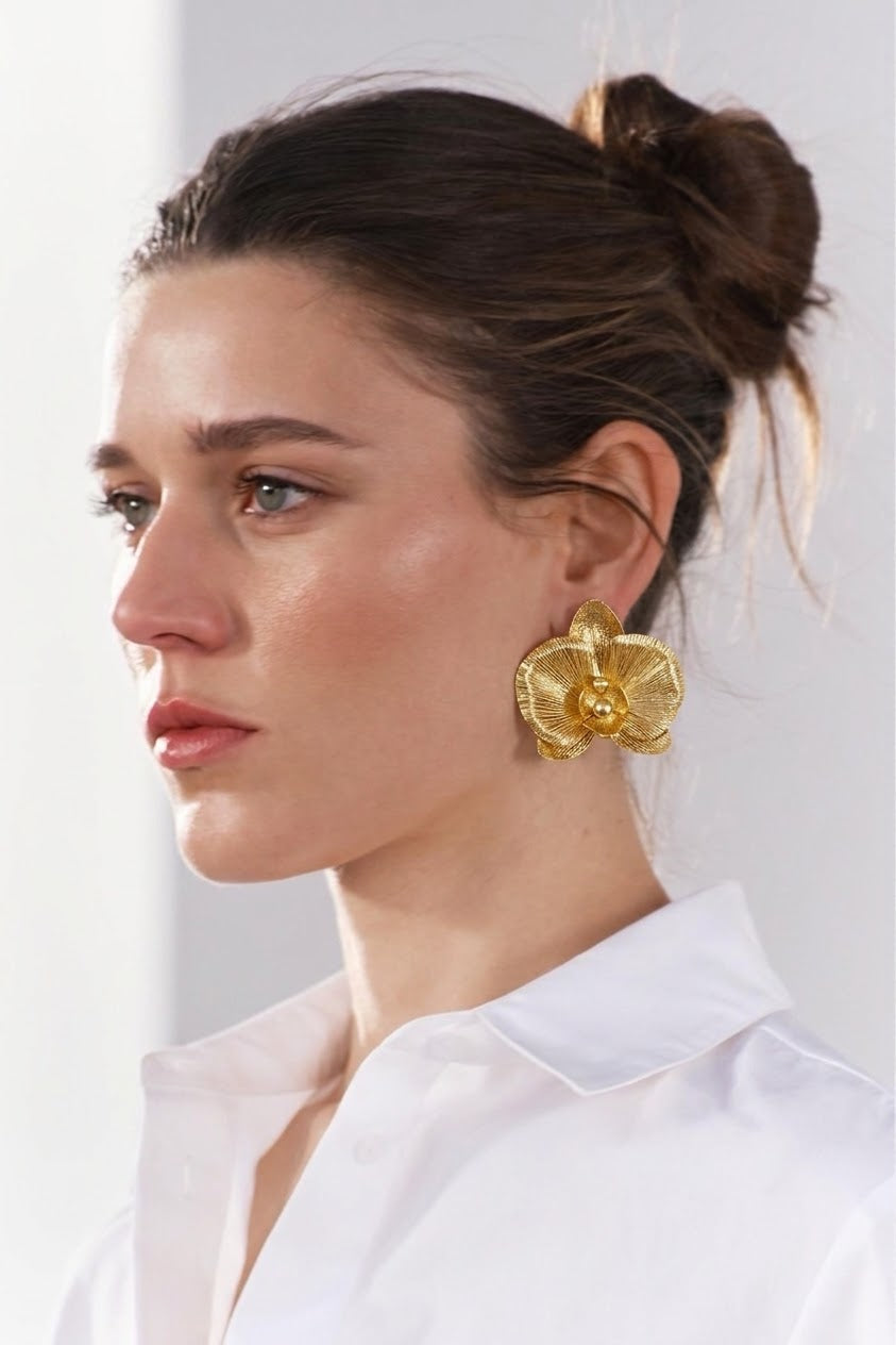 ARETES TIPO ORQUIDEA