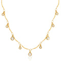 Zircon shower necklace