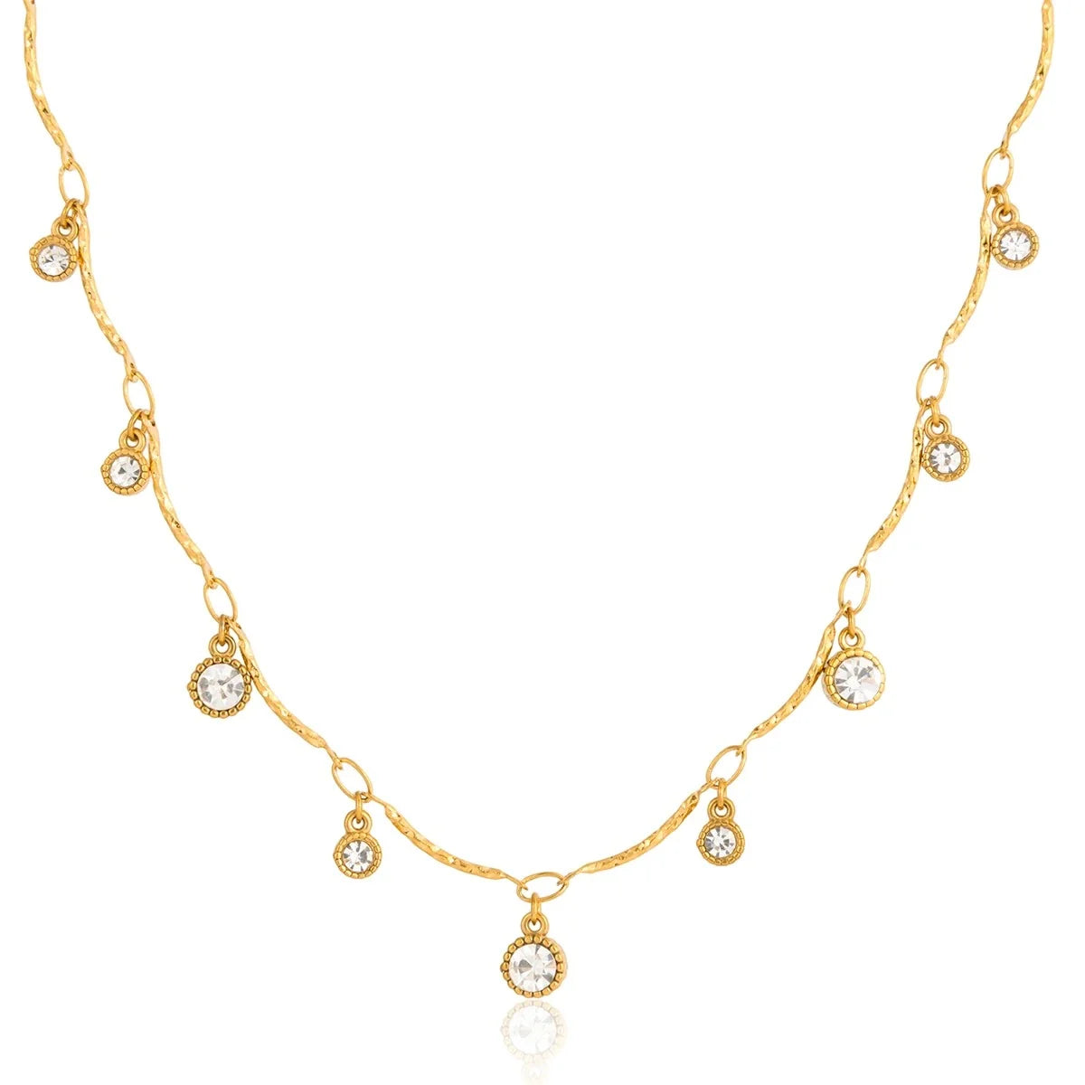 Zircon shower necklace