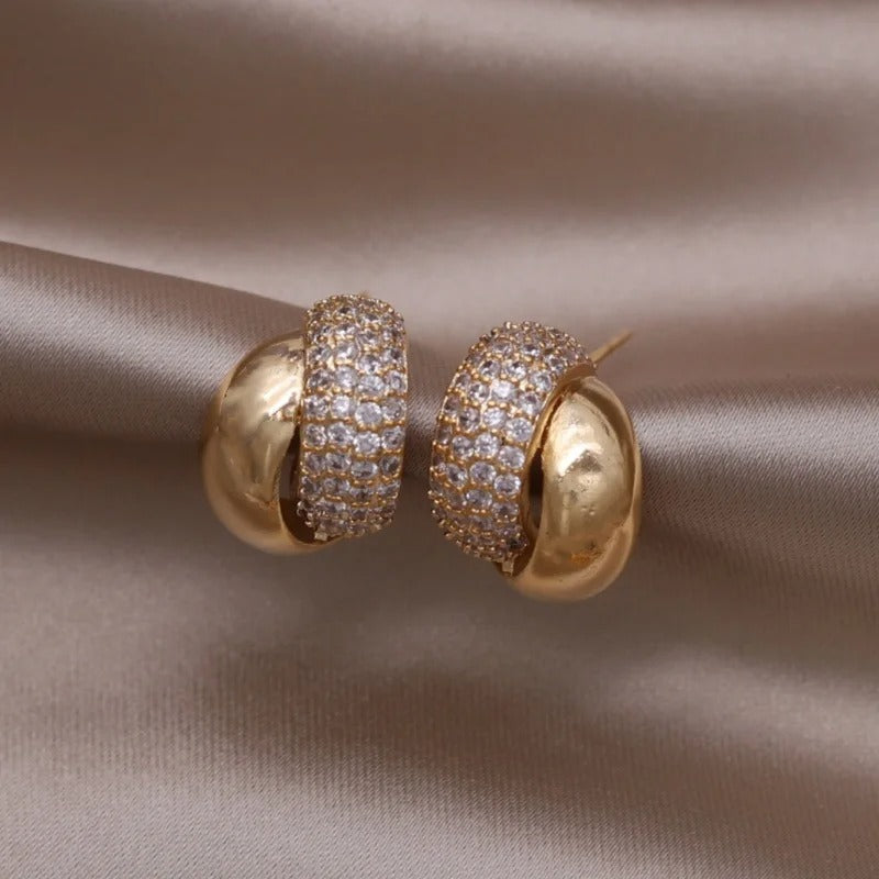 Double gold hoops